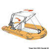 Telescopic stern awning white 130 x 155 cm