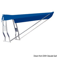 Telescopic stern awning white 130 x 155 cm