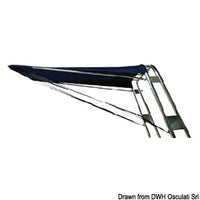 Telescopic stern awning white 130 x 155 cm