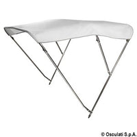 3-arc bimini high AISI316 Ø 25 mm 170/180 cm white