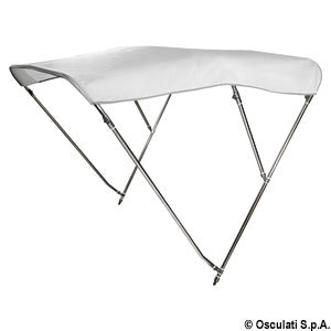 3-arc bimini high AISI316 Ø 25 mm 170/180 cm white