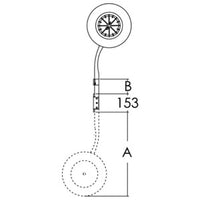Transom tilting wheels for dinghies 180 kg