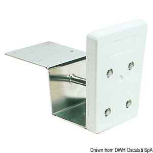 Auxiliary outboard engine bracket for stern mounting, reduced fit model