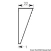Stern protection plate white 420x340 mm