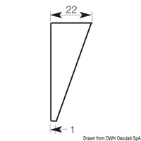 Stern protection plate white 420x340 mm