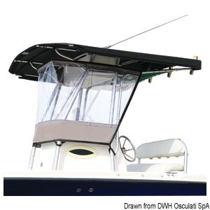 Universal clear hood for T-Top 3030x1050 mm