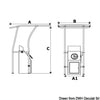 Retractable aluminium T-Top blue 1700x1200 mm