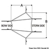 Front extension bimini top f.T-Tops 245/290 cm