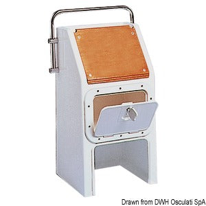 Steering console with wooden inserts