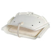 Polyethylene seat white w/foldable backrest