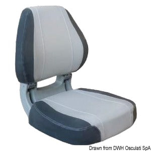 Scirocco ergonomic seat light grey + dark grey