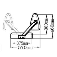 Reverso double seat w/rotating backrest