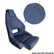 Ergonomic padded seat with Flip UP RM52 Dark blue