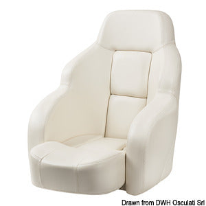 Ergonomic padded seat with Flip UP RS56 white