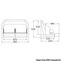 H99 Double flip up seat to be padded