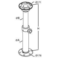 Large thread lock pedestal 450/700 mm all tables