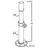 Large thread lock alu table pedestal 450/700 mm