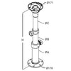 Thread lock pedestal 3 steps 450/775 mm all tables