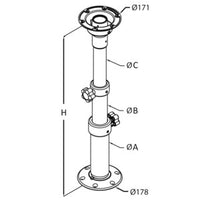 Thread lock pedestal 3 steps 450/775 mm all tables