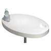 ABS oval table white 77x51 cm