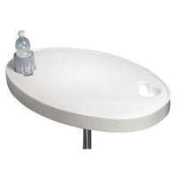 ABS oval table white 77x51 cm