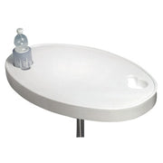 ABS oval table white 77x51 cm