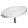 ABS oval table white 77x51 cm