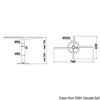 Swivelling telescopic table pedestal
