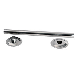 Polished stainless steel table pedestal