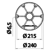 Aluminium table leg w/holding plate