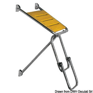 Stern plattform with ladder 45x45 cm