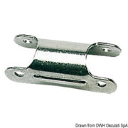 SS hinge for ladder tube Ø 22 mm