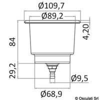 Delux SS LED glass holder w/drain hole
