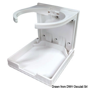 Foldable plastic glass holder