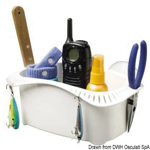 Cockepit Caddy white plastic object holder