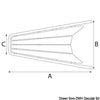 Dolphin striker AISI 316/teak tilting roller