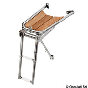 Dolphin striker AISI 316/teak w/2-step ladder