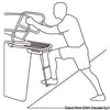 Dolphin striker AISI 316/teak w/3-step ladder