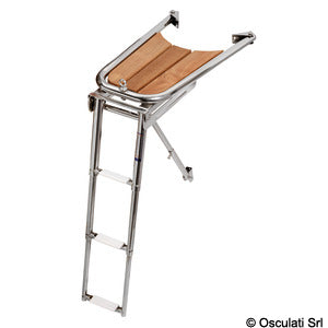 Dolphin striker AISI 316/teak w/3-step ladder
