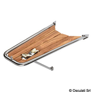 Dolphin striker AISI 316/teak tilting roller Ø32mm