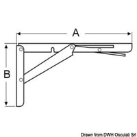 Table folding bracket 305 x 165 mm