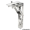 Folding arm for tables and seats