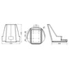 Compact seat frame polyethylene white no cushions