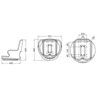 Seat frame only for 48.680.08
