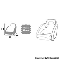 Fabric single-seat grey cover 45x55x53cm 300D