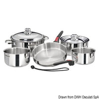 Stackable pots/pans SS inside