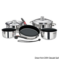 Stackable pots/pans SS inside