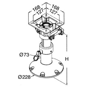 Base and column + seat support height 340/470