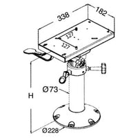 Base and column + seat support height 340/470