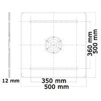 Pedestal square base 500 x 500 mm